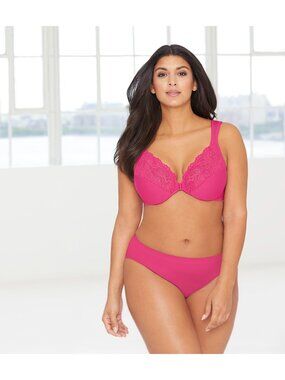 HOT!! PINK Bra 34B (Front-Close) WONDERWIRE Underwire ~WIDE-STRAPS~ NEW SEALED